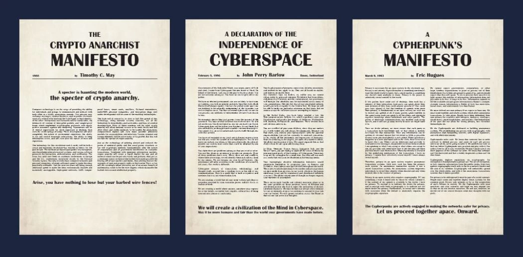 I Tre Testi Fondamentali dei Cypherpunks